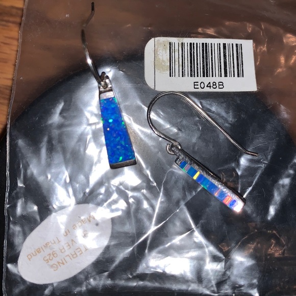 COPY - Sterling Silver Opal Earings - Picture 2 of 2